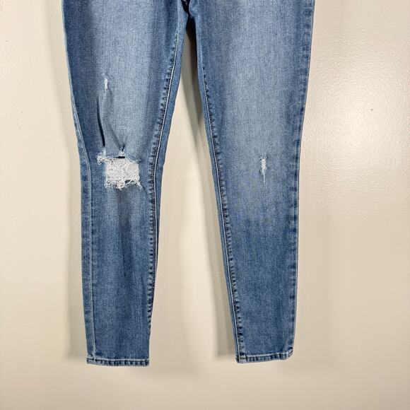 Hudson Women's Blue Stretch Natalie Midrise Super Skinny Crop Jeans Size 26 - Picture 3 of 10
